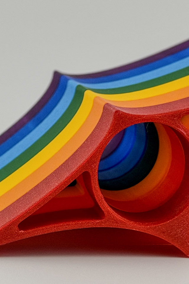 A stack of Reading Rays in rainbow colors.
